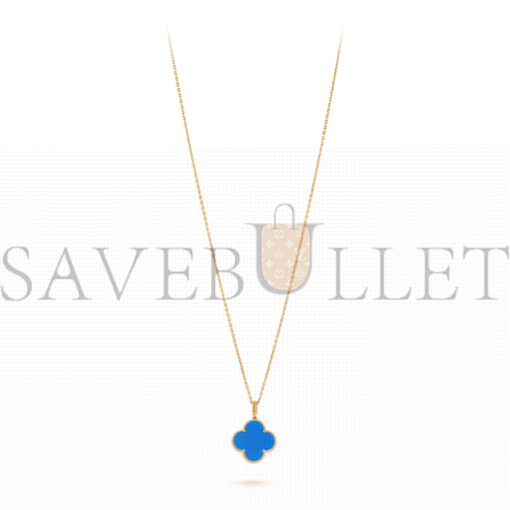 VAN CLEEF & ARPELS MAGIC ALHAMBRA LONG NECKLACE, 1 MOTIF - YELLOW GOLD, AGATE  VCARP6LA00